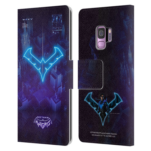 Gotham Knights Character Art Nightwing Leather Book Wallet Case Cover For Samsung Galaxy S9