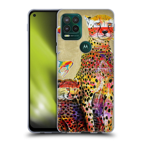 Graeme Stevenson Colourful Wildlife Cheetah Soft Gel Case for Motorola Moto G Stylus 5G 2021