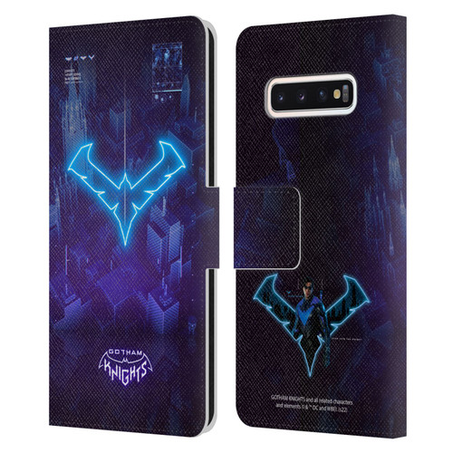Gotham Knights Character Art Nightwing Leather Book Wallet Case Cover For Samsung Galaxy S10