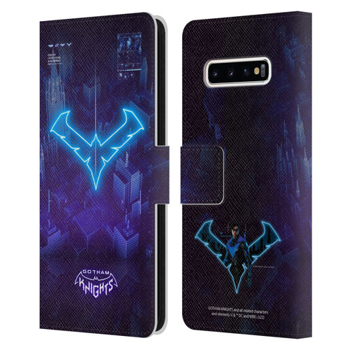 Gotham Knights Character Art Nightwing Leather Book Wallet Case Cover For Samsung Galaxy S10+ / S10 Plus