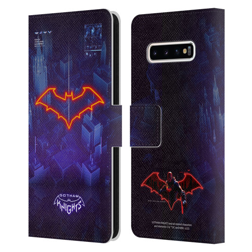 Gotham Knights Character Art Red Hood Leather Book Wallet Case Cover For Samsung Galaxy S10+ / S10 Plus