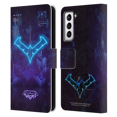 Gotham Knights Character Art Nightwing Leather Book Wallet Case Cover For Samsung Galaxy S21 5G