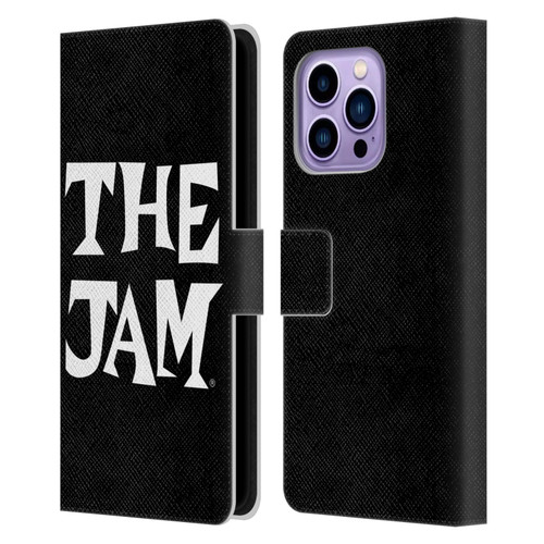 The Jam Key Art Black White Logo Leather Book Wallet Case Cover For Apple iPhone 14 Pro Max