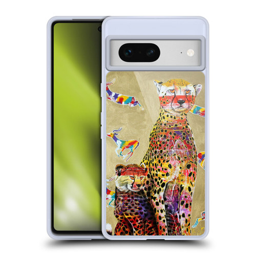 Graeme Stevenson Colourful Wildlife Cheetah Soft Gel Case for Google Pixel 7