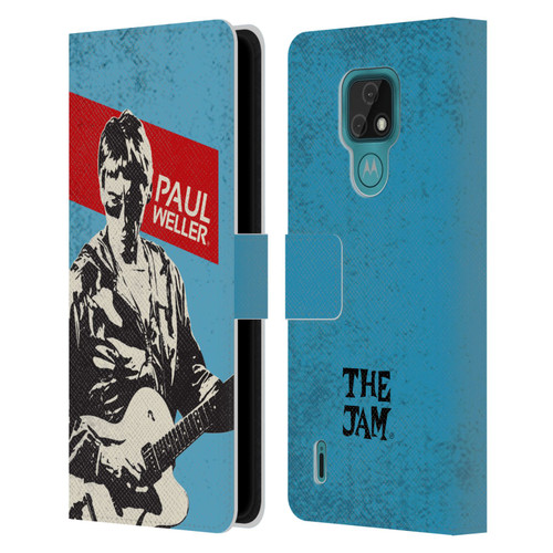 The Jam Key Art Paul Weller Leather Book Wallet Case Cover For Motorola Moto E7