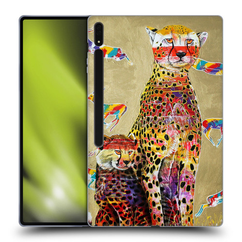 Graeme Stevenson Colourful Wildlife Cheetah Soft Gel Case for Samsung Galaxy Tab S8 Ultra