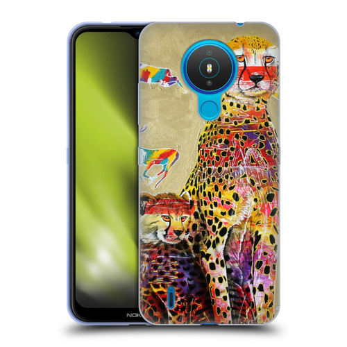 Graeme Stevenson Colourful Wildlife Cheetah Soft Gel Case for Nokia 1.4