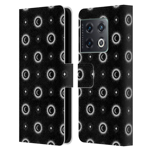 Haroulita Celestial Black And White Sun And Moon Leather Book Wallet Case Cover For OnePlus 10 Pro