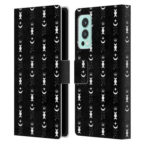 Haroulita Celestial Black And White Moon Leather Book Wallet Case Cover For OnePlus Nord 2 5G