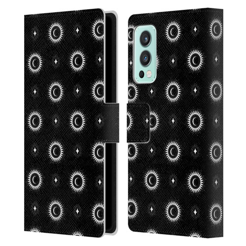 Haroulita Celestial Black And White Sun And Moon Leather Book Wallet Case Cover For OnePlus Nord 2 5G