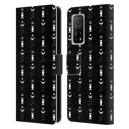 Haroulita Celestial Black And White Moon Leather Book Wallet Case Cover For Xiaomi Mi 10T 5G