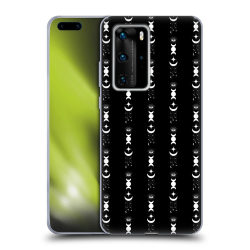 Haroulita Celestial Black And White Moon Soft Gel Case for Huawei P40 Pro / P40 Pro Plus 5G