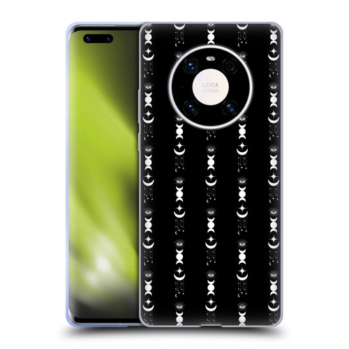 Haroulita Celestial Black And White Moon Soft Gel Case for Huawei Mate 40 Pro 5G
