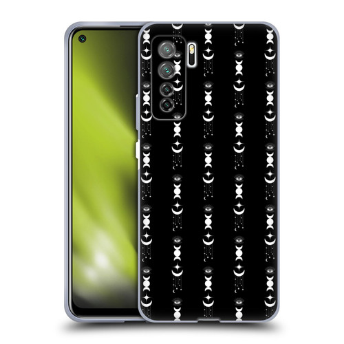 Haroulita Celestial Black And White Moon Soft Gel Case for Huawei Nova 7 SE/P40 Lite 5G