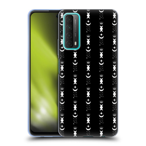 Haroulita Celestial Black And White Moon Soft Gel Case for Huawei P Smart (2021)