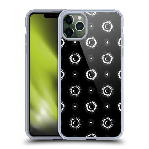 Haroulita Celestial Black And White Sun And Moon Soft Gel Case for Apple iPhone 11 Pro Max