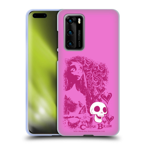 Corpse Bride Key Art Pink Distressed Look Soft Gel Case for Huawei P40 5G