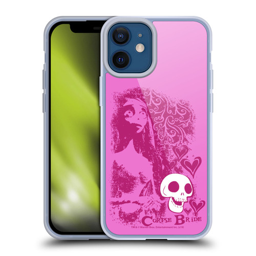 Corpse Bride Key Art Pink Distressed Look Soft Gel Case for Apple iPhone 12 Mini & MagSafe