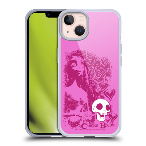 Corpse Bride Key Art Pink Distressed Look Soft Gel Case for Apple iPhone 13
