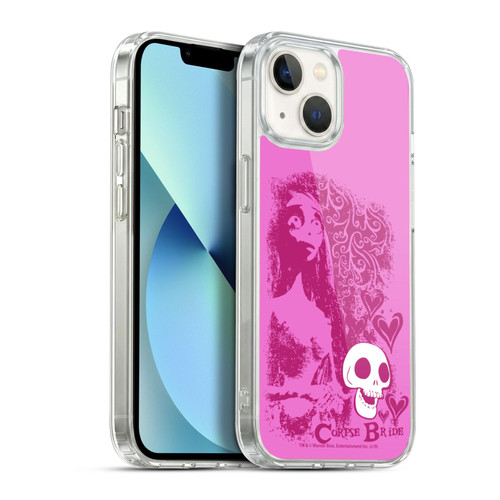 Corpse Bride Key Art Pink Distressed Look Soft Gel Case for Apple iPhone 13