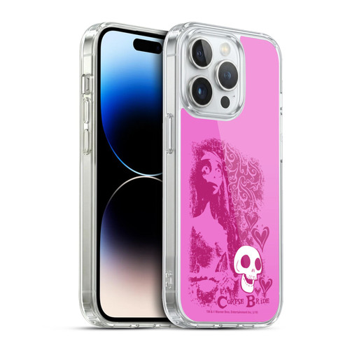 Corpse Bride Key Art Pink Distressed Look Soft Gel Case for Apple iPhone 13 Pro & MagSafe