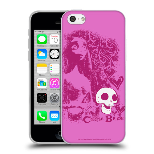 Corpse Bride Key Art Pink Distressed Look Soft Gel Case for Apple iPhone 5c