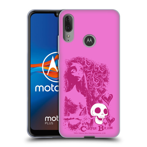 Corpse Bride Key Art Pink Distressed Look Soft Gel Case for Motorola Moto E6 Plus