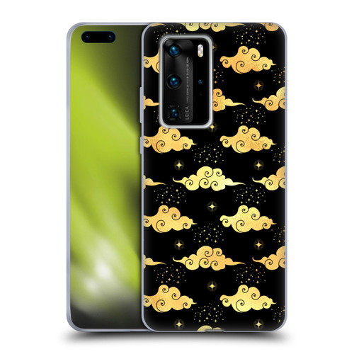 Haroulita Celestial Gold Cloud And Star Soft Gel Case for Huawei P40 Pro / P40 Pro Plus 5G