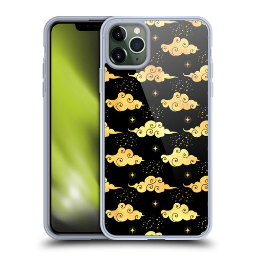 Haroulita Celestial Gold Cloud And Star Soft Gel Case for Apple iPhone 11 Pro Max
