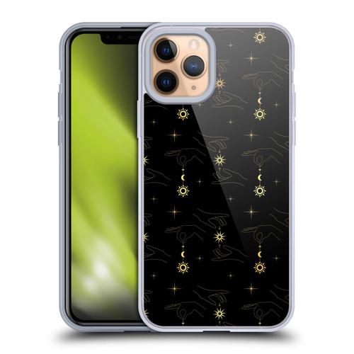 Haroulita Celestial Gold Hand Soft Gel Case for Apple iPhone 11 Pro