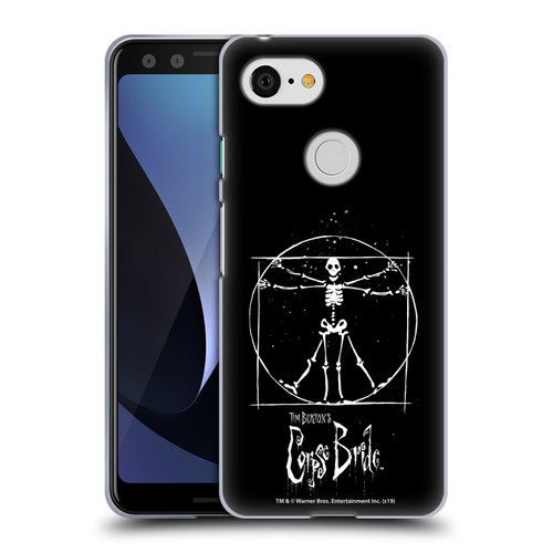 Corpse Bride Key Art Vitruvian Skeleton Soft Gel Case for Google Pixel 3