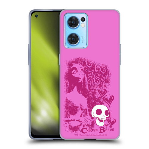 Corpse Bride Key Art Pink Distressed Look Soft Gel Case for OPPO Reno7 5G / Find X5 Lite