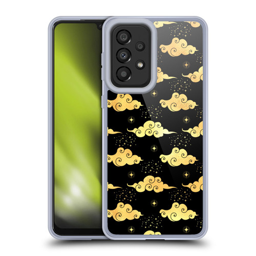 Haroulita Celestial Gold Cloud And Star Soft Gel Case for Samsung Galaxy A33 5G (2022)