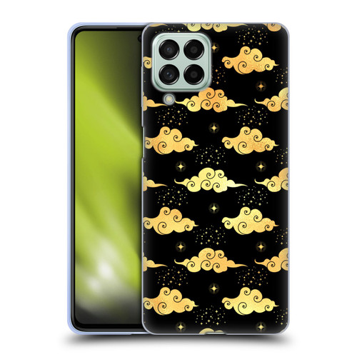 Haroulita Celestial Gold Cloud And Star Soft Gel Case for Samsung Galaxy M53 (2022)