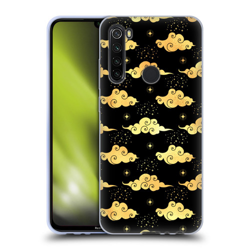 Haroulita Celestial Gold Cloud And Star Soft Gel Case for Xiaomi Redmi Note 8T
