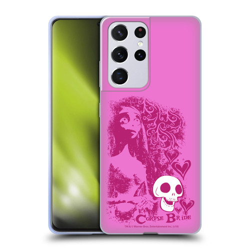 Corpse Bride Key Art Pink Distressed Look Soft Gel Case for Samsung Galaxy S21 Ultra 5G