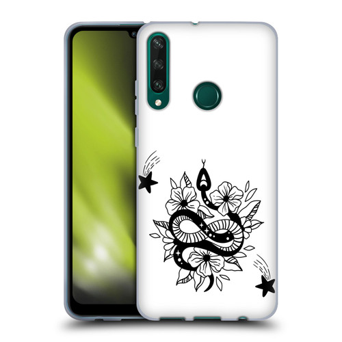 Haroulita Celestial Tattoo Snake And Flower Soft Gel Case for Huawei Y6p