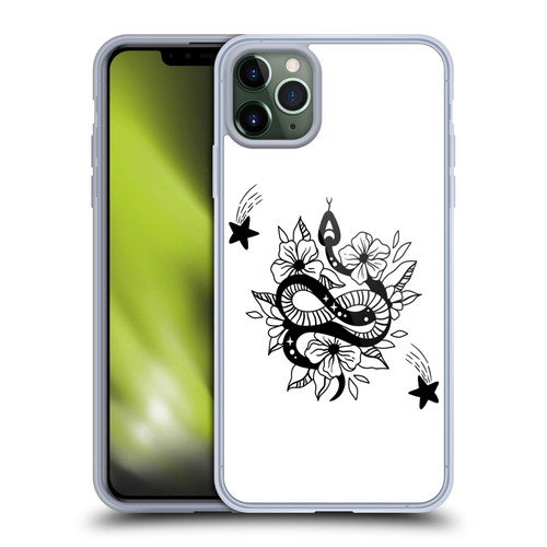 Haroulita Celestial Tattoo Snake And Flower Soft Gel Case for Apple iPhone 11 Pro Max