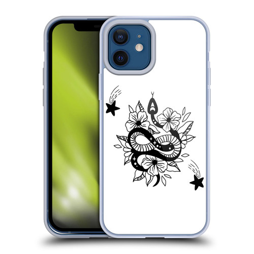 Haroulita Celestial Tattoo Snake And Flower Soft Gel Case for Apple iPhone 12 / iPhone 12 Pro