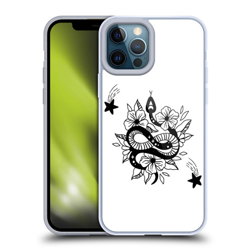 Haroulita Celestial Tattoo Snake And Flower Soft Gel Case for Apple iPhone 12 Pro Max