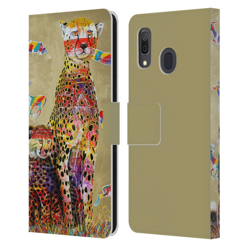 Graeme Stevenson Colourful Wildlife Cheetah Leather Book Wallet Case Cover For Samsung Galaxy A33 5G (2022)