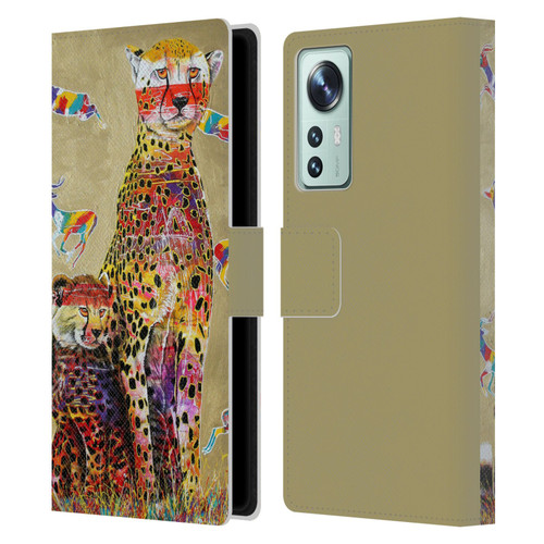 Graeme Stevenson Colourful Wildlife Cheetah Leather Book Wallet Case Cover For Xiaomi 12