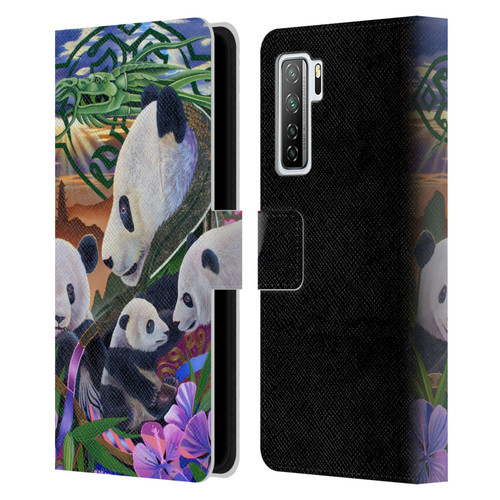 Graeme Stevenson Wildlife Pandas Leather Book Wallet Case Cover For Huawei Nova 7 SE/P40 Lite 5G