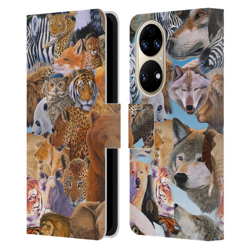 Graeme Stevenson Wildlife Animals Leather Book Wallet Case Cover For Huawei P50