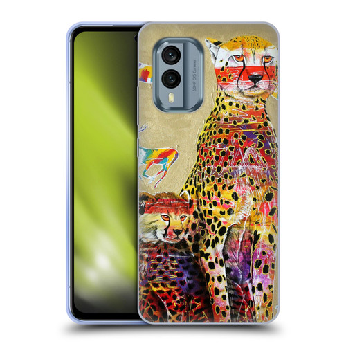 Graeme Stevenson Colourful Wildlife Cheetah Soft Gel Case for Nokia X30