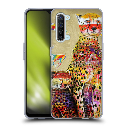 Graeme Stevenson Colourful Wildlife Cheetah Soft Gel Case for OPPO Find X2 Lite 5G