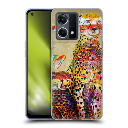 Graeme Stevenson Colourful Wildlife Cheetah Soft Gel Case for OPPO Reno8 4G