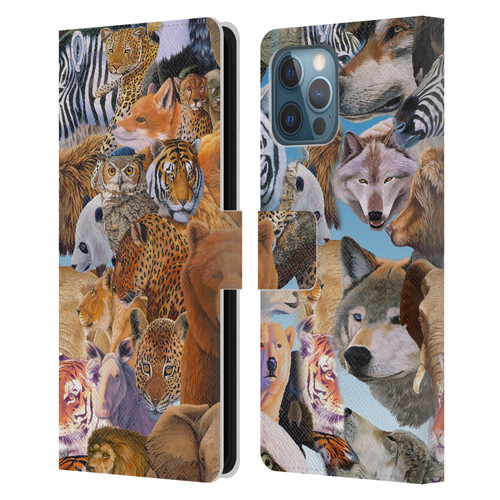 Graeme Stevenson Wildlife Animals Leather Book Wallet Case Cover For Apple iPhone 12 Pro Max