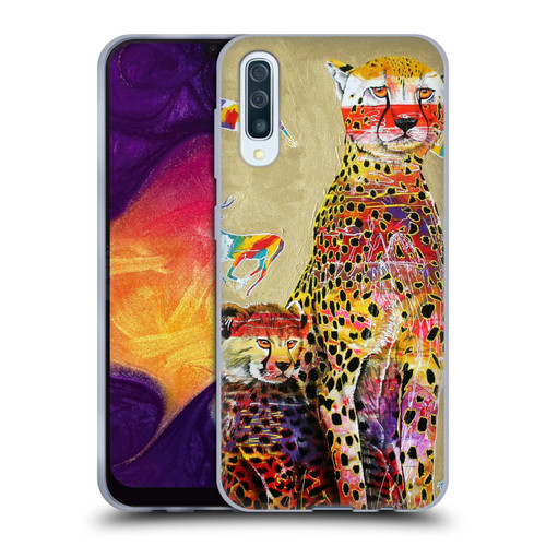 Graeme Stevenson Colourful Wildlife Cheetah Soft Gel Case for Samsung Galaxy A50/A30s (2019)
