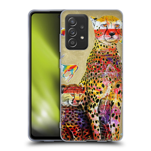 Graeme Stevenson Colourful Wildlife Cheetah Soft Gel Case for Samsung Galaxy A52 / A52s / 5G (2021)